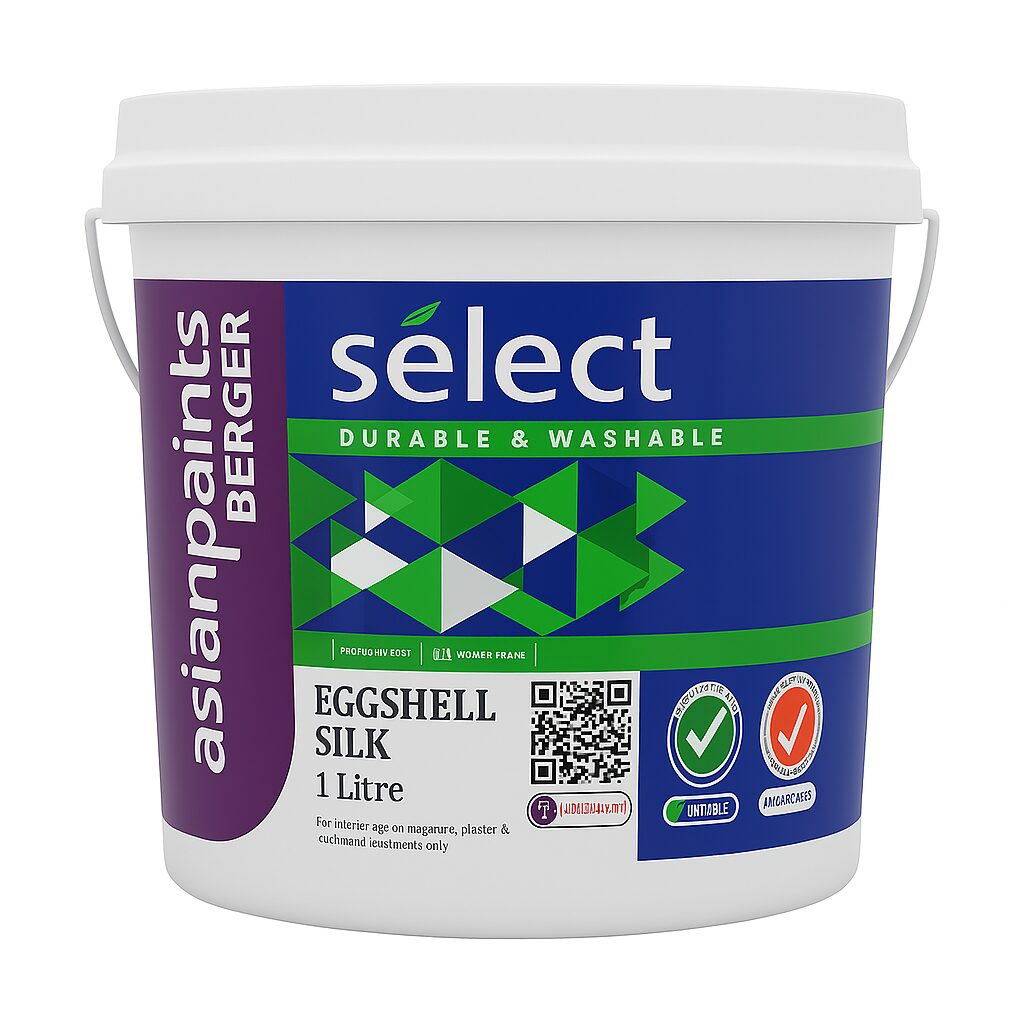 Asian Paints Berger 18L Select Eggshell Silk Emulsion 800 - White UAE