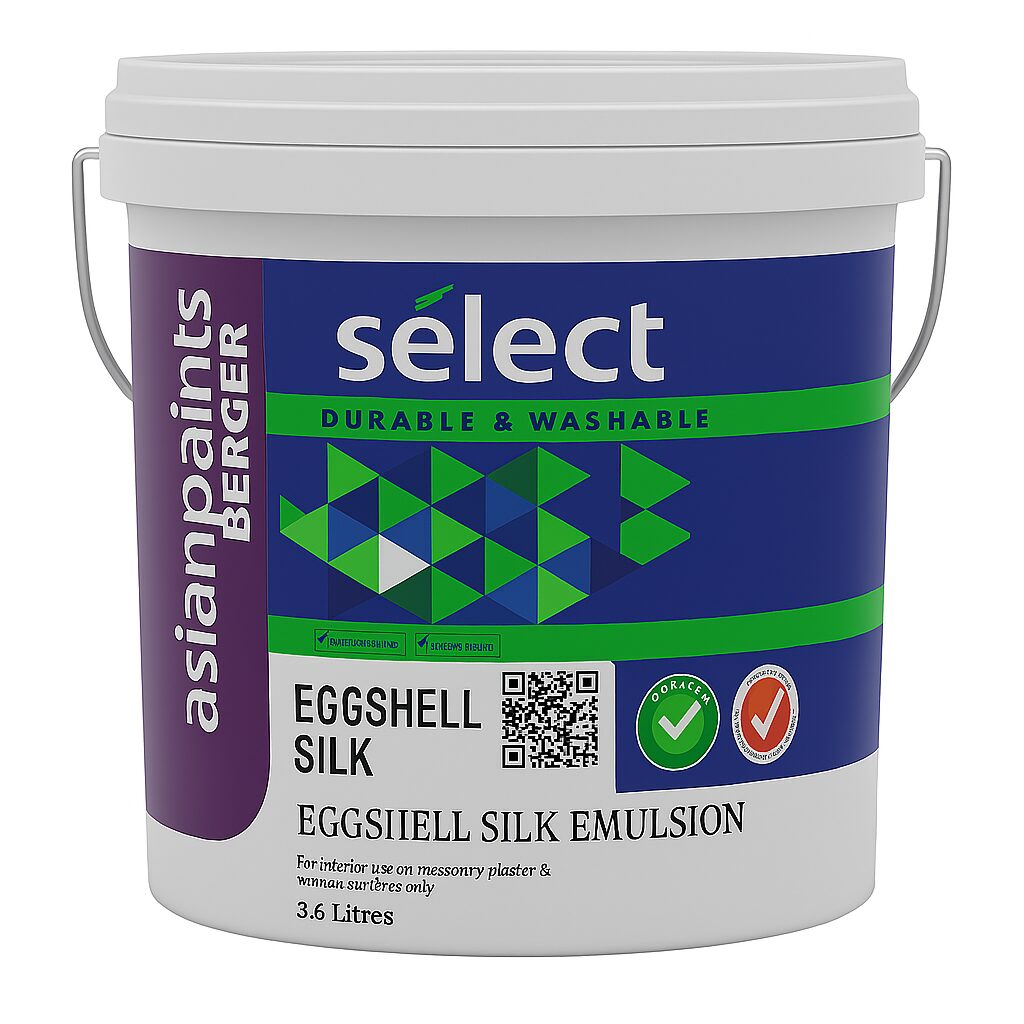 Asian Paints Berger Eggshell Emulsion Silk 1L, W0 UAE