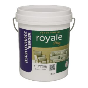 Buy Asian Paints Berger Royale Glitter Paint 1L Gold online in UAE