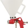 Aluminum Alloy Air Hopper Spray Gun, Paint Texture Tool for Drywall Wall Painting, Includes 3 Nozzles, Adjustable 4-8 Bars, 6L Volume View 2
