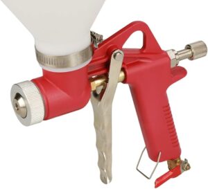 Aluminum Alloy Air Hopper Spray Gun, Paint Texture Tool for Drywall Wall Painting, Includes 3 Nozzles, Adjustable 4-8 Bars, 6L Volume