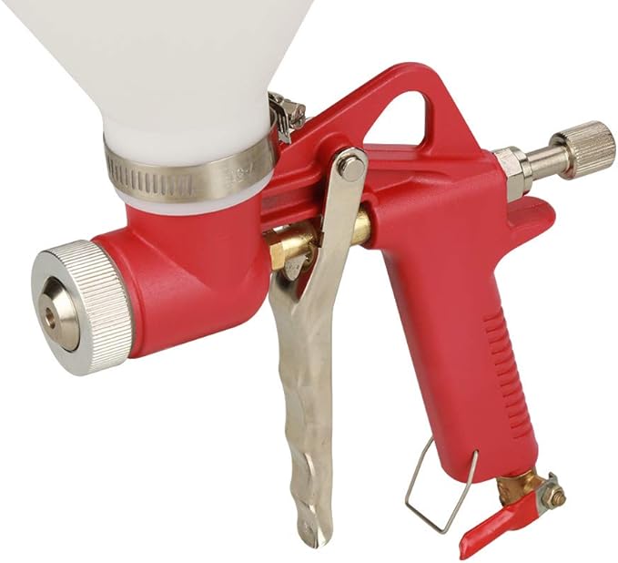 Aluminum Alloy Air Hopper Spray Gun, Paint Texture Tool for Drywall Wall Painting, Includes 3 Nozzles, Adjustable 4-8 Bars, 6L Volume UAE