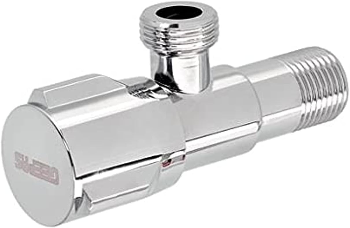 Geepas GSW61099 Angle Valve - Mixer Tap with Roughened Thread | Ergonomic Knob with 0.2Mpa-0.8Mpa Pressure | Ideal for Bathroom, Kitchen & More UAE