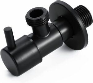 Buy Royal Apex Angle Stop Valve 1/2 Inch x 1/2 Inch Matte Black Shut Off Water Control Single Handle Shower Triangle for Bathroom Toilet Bidet online in UAE