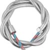 Coralblue - 1.5m Extra Long Shower Hose 360° Anti-twist Double Braided Leak Proof 304 Stainless Steel Shower Hose Anti-erosion Design with 1/2" Brass Spin Inner Core 1.5m Length View 2