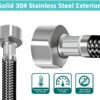 Rubik 1.5 Meter Stainless Steel Braided Hose Hot Cold Water Flexible Plumbing Pipe 1/2inch for Bathroom Kitchen Sink Water Inlet Hoses Suitable for Toilet Taps Water Heaters View 7