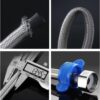 Shunle 2 pcs Flexible Braided Hose Pipe, F1/2" Stainless Steel Hot & Cold Connector Plumbing Water Pipe, For Water Heater Toilet Seat Kitchen Bathroom Washbasin (40cm) View 4
