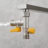 Brass 3 Way Shower Diverter Valve T Adapter Shut-Off Valve for Showerhead and Shower Arm, DSF009 View 5