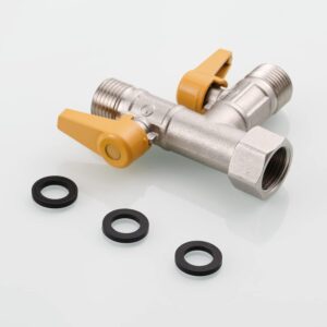 Buy Brass 3 Way Shower Diverter Valve T Adapter Shut-Off Valve for Showerhead and Shower Arm, DSF009 online in UAE