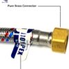 Biella Stainless Steel Flexible Hose Pipe - Ss Mesh Braided With 1/2" Brass Female to Female Threaded Nut | Water Heater Hose (60CM 1PCS) View 2