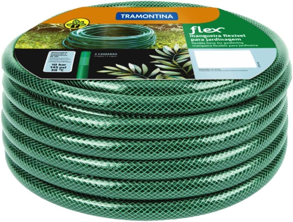 Tramontina Flex 6m Green Garden Hose with Thread Connectors and Sprayer UAE