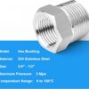 3/4" x 1/2" Reducer Bush, Used for Washing Machine | Dishwasher Hose Pipe Fitting Connector Adapter,Connecting Washing Machine | Dishwasher Pipe with Angle Valve,Connections for Water Pipes and Hoses View 2