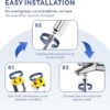 Coralblue - 1.5m Extra Long Shower Hose 360° Anti-twist Double Braided Leak Proof 304 Stainless Steel Shower Hose Anti-erosion Design with 1/2" Brass Spin Inner Core 1.5m Length View 3