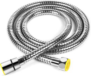 Buy Coralblue – 1.5m Extra Long Shower Hose 360° Anti-twist Double Braided Leak Proof 304 Stainless Steel Shower Hose Anti-erosion Design with 1/2″ Brass Spin Inner Core 1.5m Length online in UAE