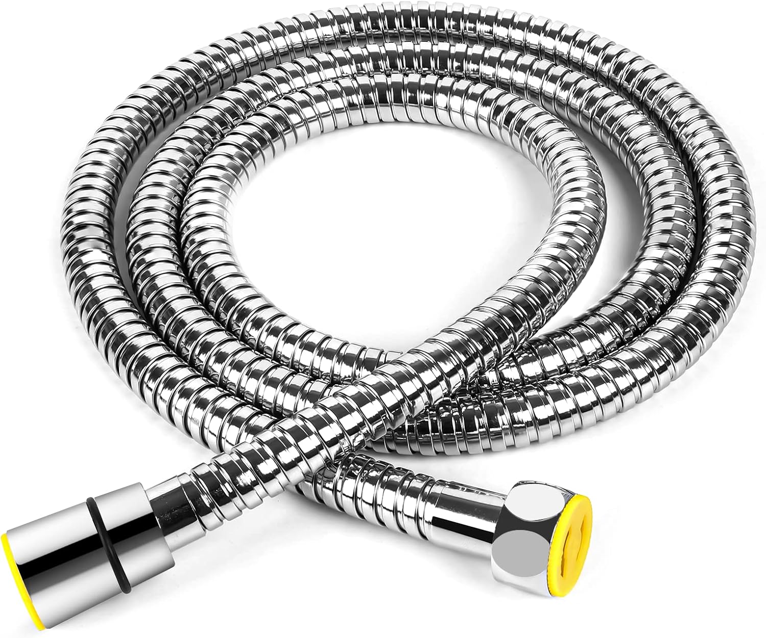 Coralblue - 1.5m Extra Long Shower Hose 360° Anti-twist Double Braided Leak Proof 304 Stainless Steel Shower Hose Anti-erosion Design with 1/2" Brass Spin Inner Core 1.5m Length UAE
