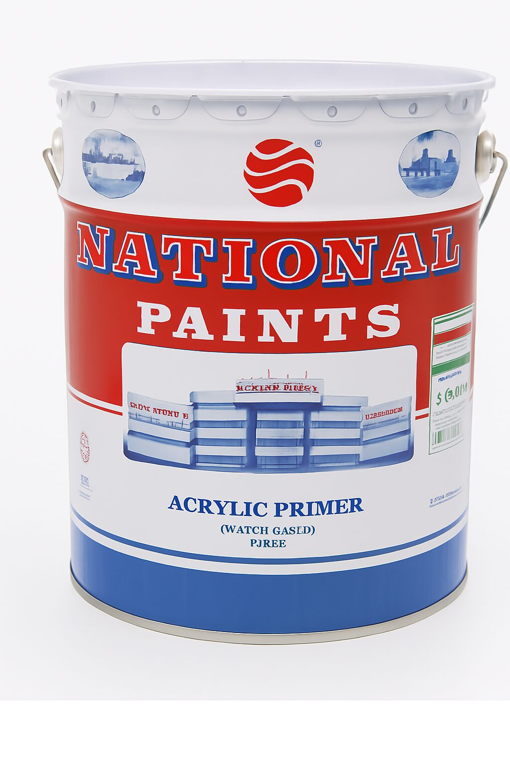 National Paints 18L Acrylic Primer - White UAE