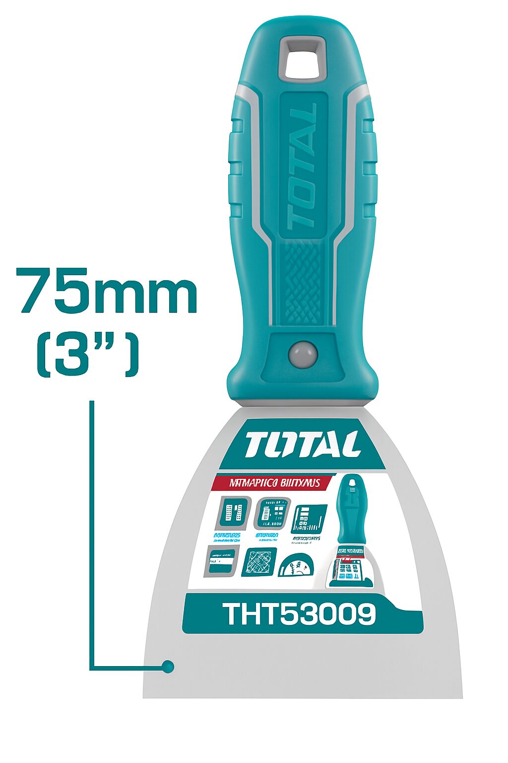 Total THT837526 3 Inch Carbon Steel Putty Trowel UAE