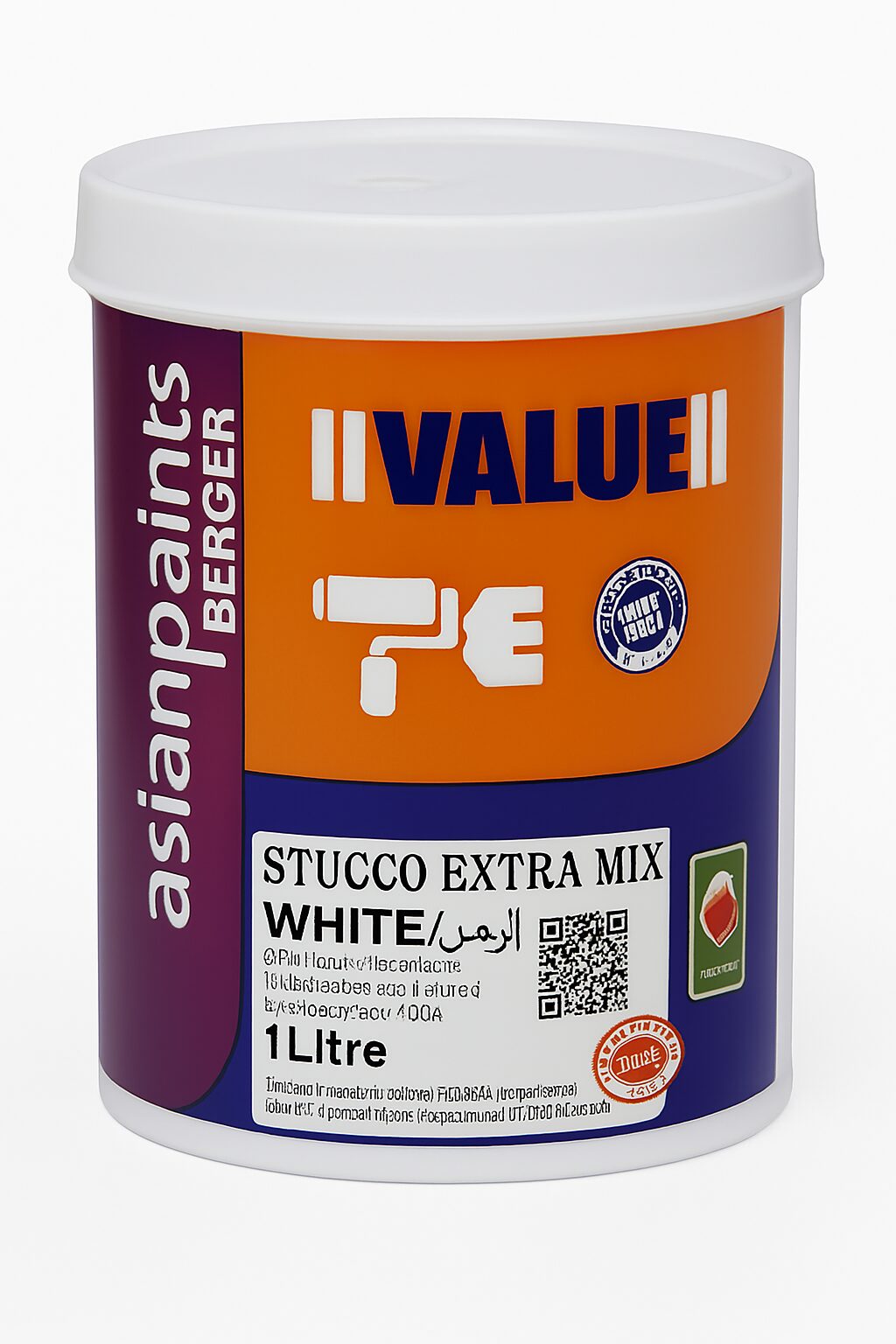 Asian Paints Berger Value Stucco Extra Mix - White (1L) UAE