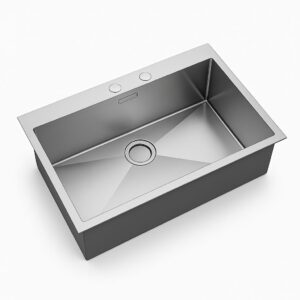 Buy Milano – 450 x 450 x 190mm Stainless Steel Kitchen Sink online in UAE