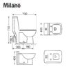 Milano 352 140500100128 Water Closet - White View 3