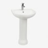 Milano Charming Ceramic Wash Basin with Pedestal 140500200895 View 2