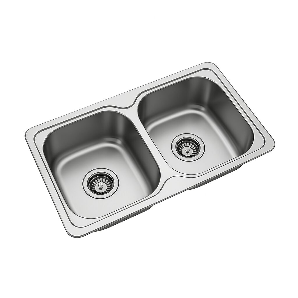 Milano Stainless Steel Double Bowl Kitchen Sink 820 X 500 X 180mm UAE