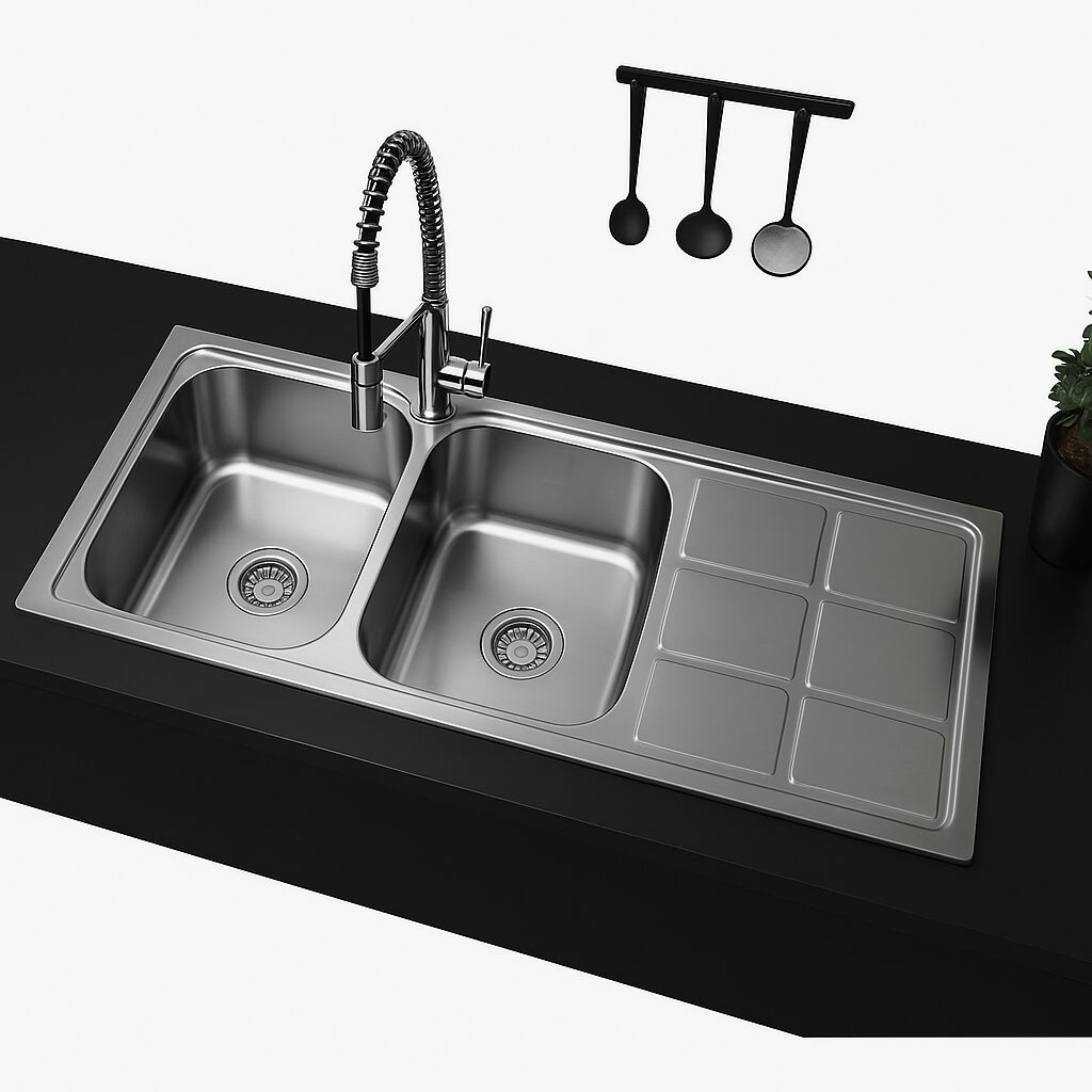 Milano - 600mm Lay On DB/SD Kitchen Sink UAE