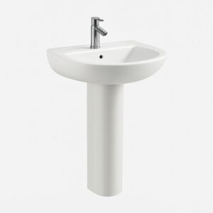 Buy Milano Atlantis Ceramic Wash Basin with Pedestal online in UAE