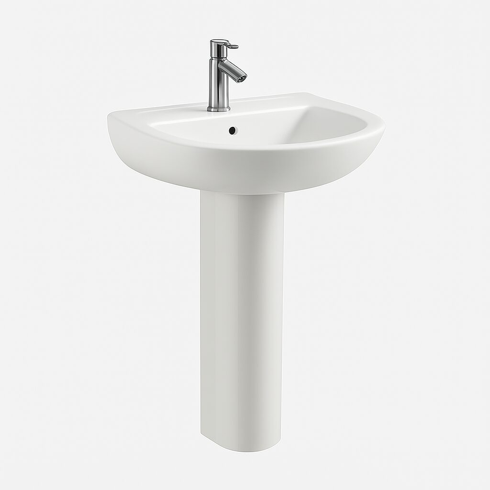 Milano Atlantis Ceramic Wash Basin with Pedestal UAE