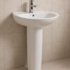 Milano American Wash Basin with Pedestal - White -KN-418 140500200002