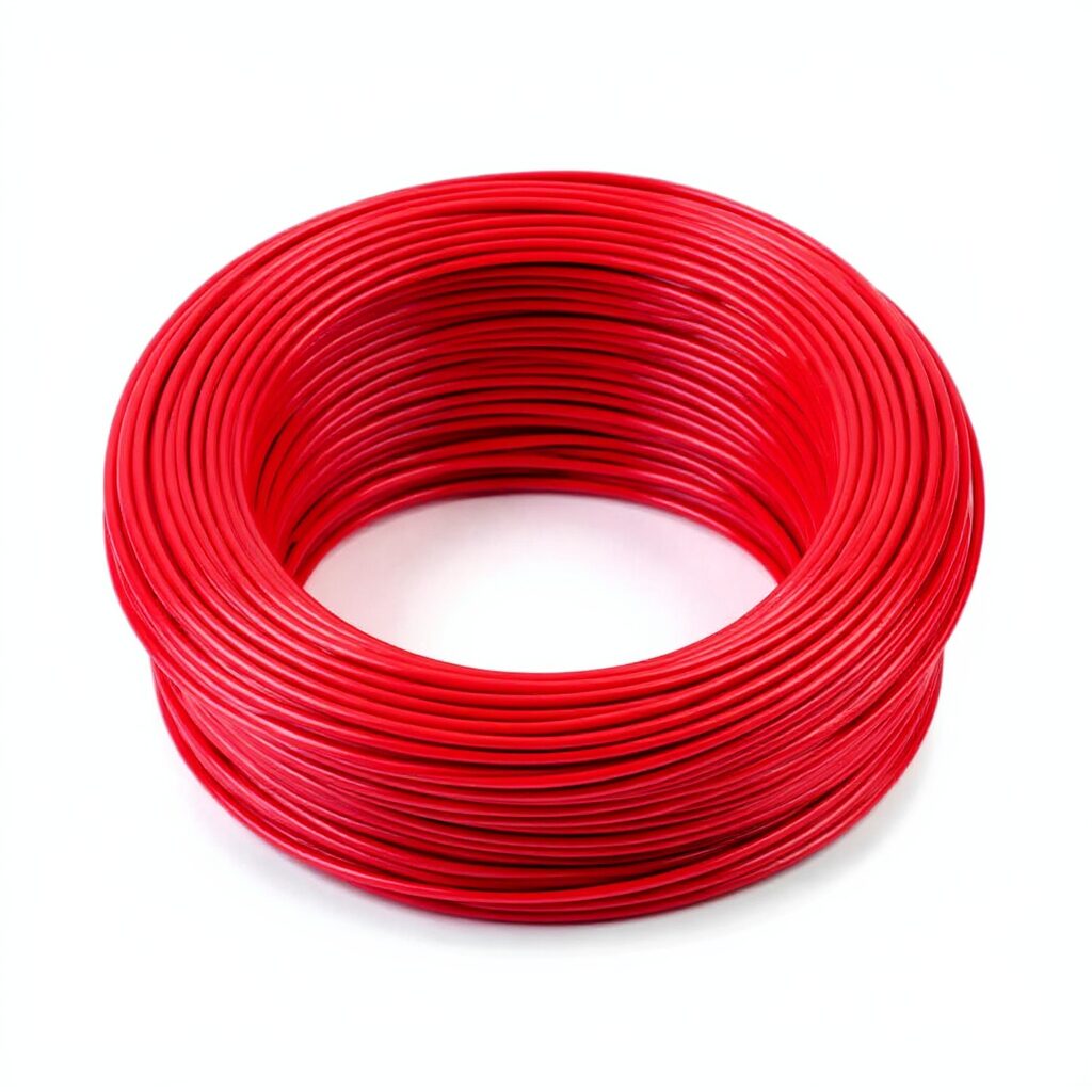 Oman 6mm x 100 Yard PVC Single Core Cable - Red UAE