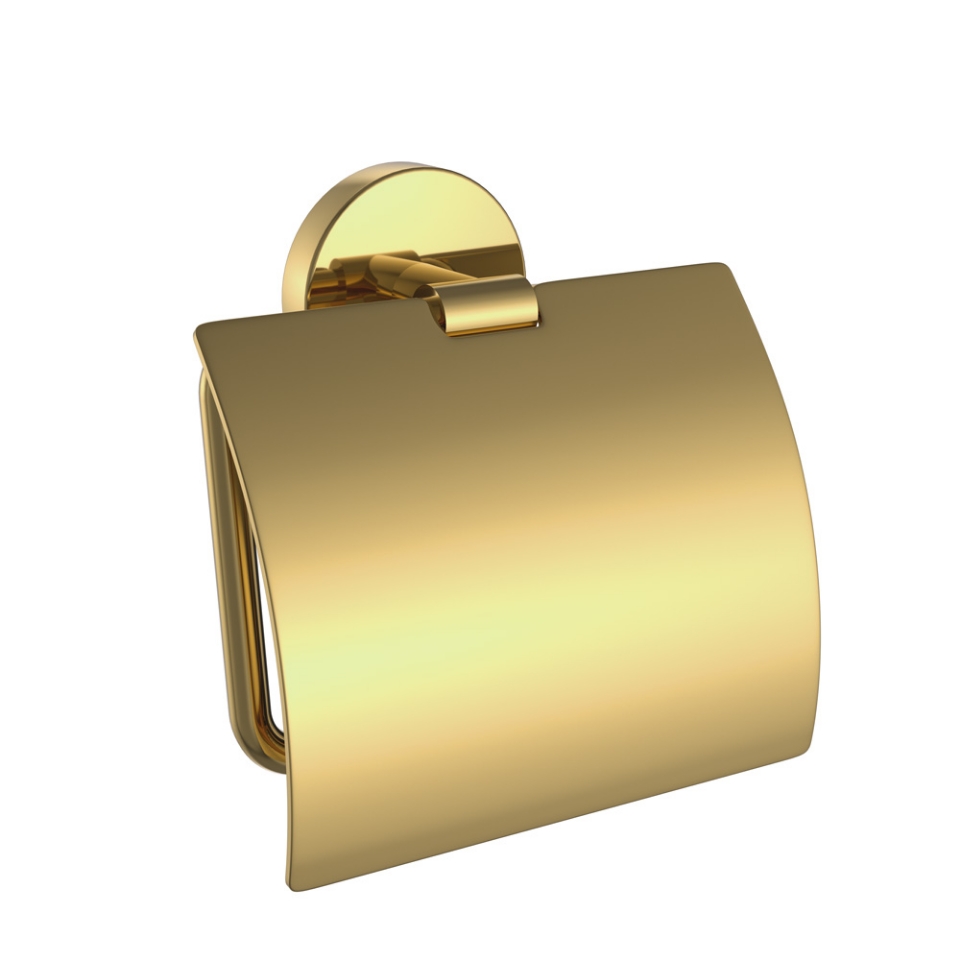 Jaquar Stainless Steel Lid Toilet Paper Holder - Chrome - gold-bright-pvd UAE