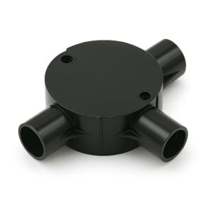 Buy 3 Way PVC Circular Box 25mm online in UAE