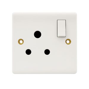 Buy Veto 15A 1 Gang Round Pin Switch Socket online in UAE