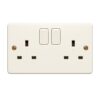 Double Switch Socket MK K2747WHI 13A