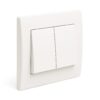 ABB 2 Gang 1 Way 10Amp Switch, Inora BL102, White View 3