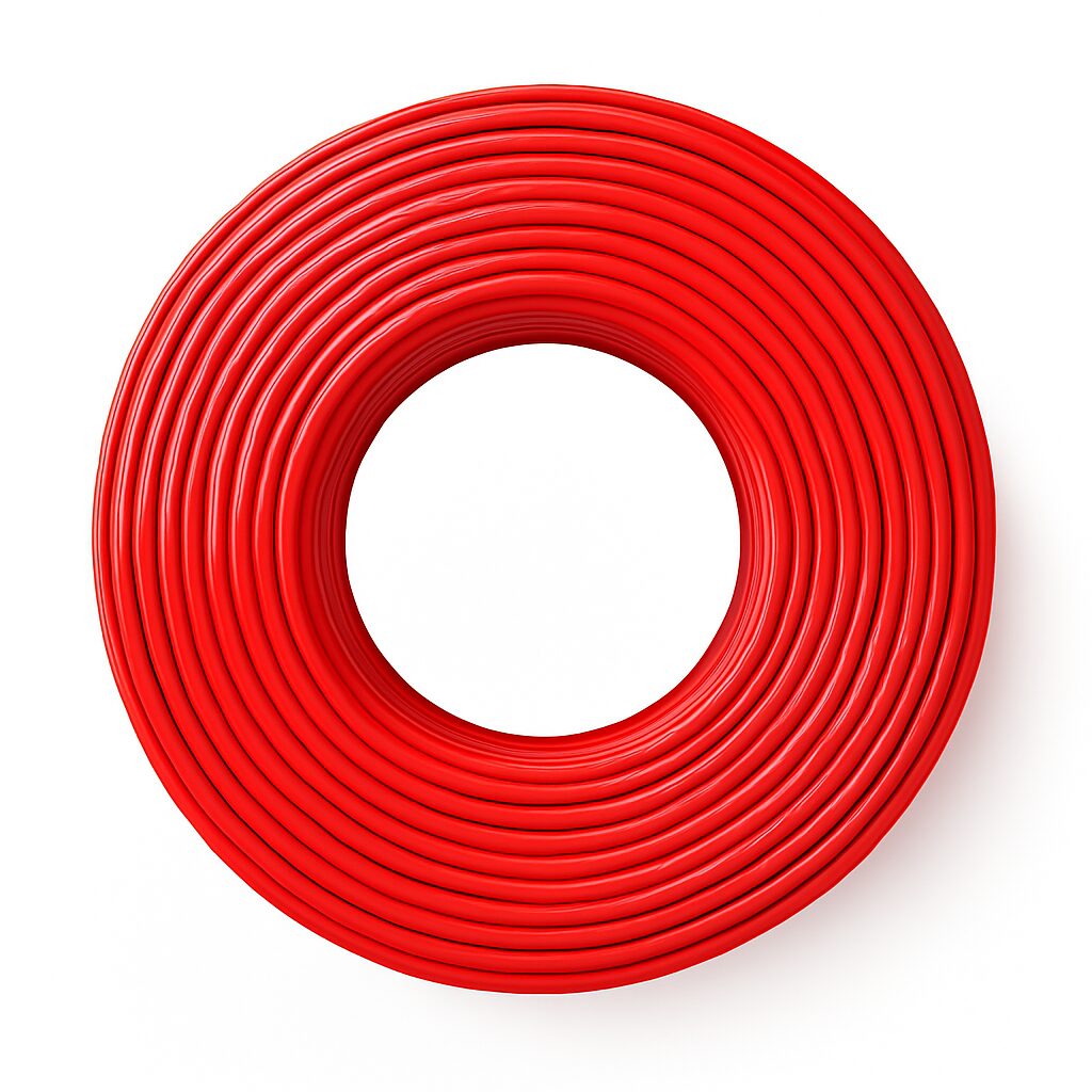 Ducab 6mm x 100 Yard PVC Single Core Cable - Black - red UAE