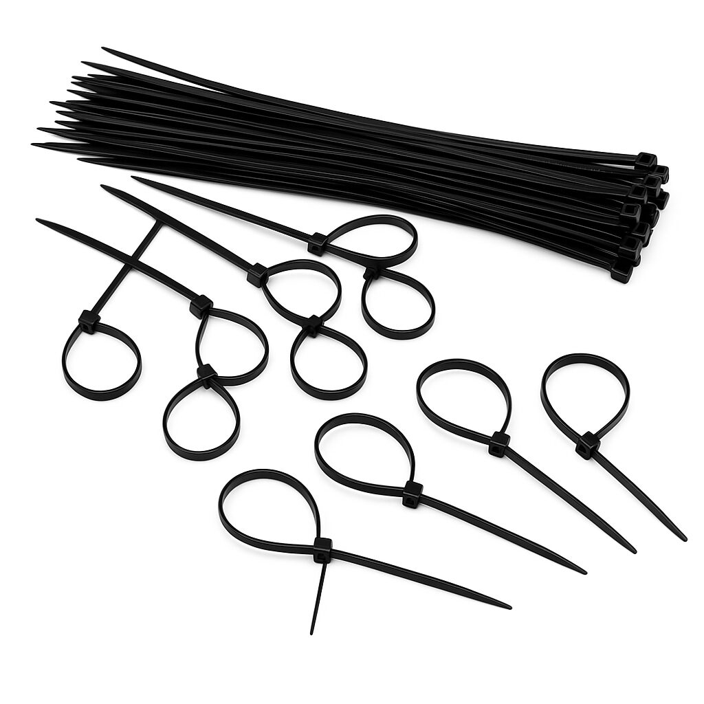 Black Cable Tie (Pack of 100) - 3.6 x 200mm UAE