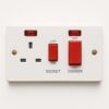 Selex 45A 1 Pole 2 Gang Cooker Switch