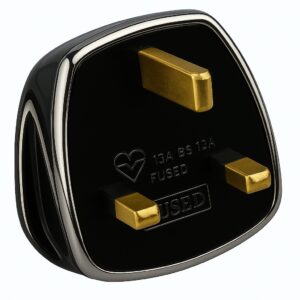 Buy RR Black Fused 13A Plug Top UK 3Pin British Plug Connector Cord Adapter Electrical Plug Socket Mains Top online in UAE