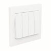 ABB 4 Gang 1 Way 10Amp Switch, Inora BL104, White View 2