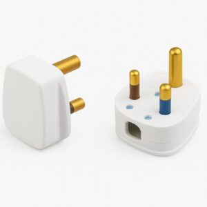 Buy ADMORE 15A Round 3 Pin Plug White NV1153 online in UAE