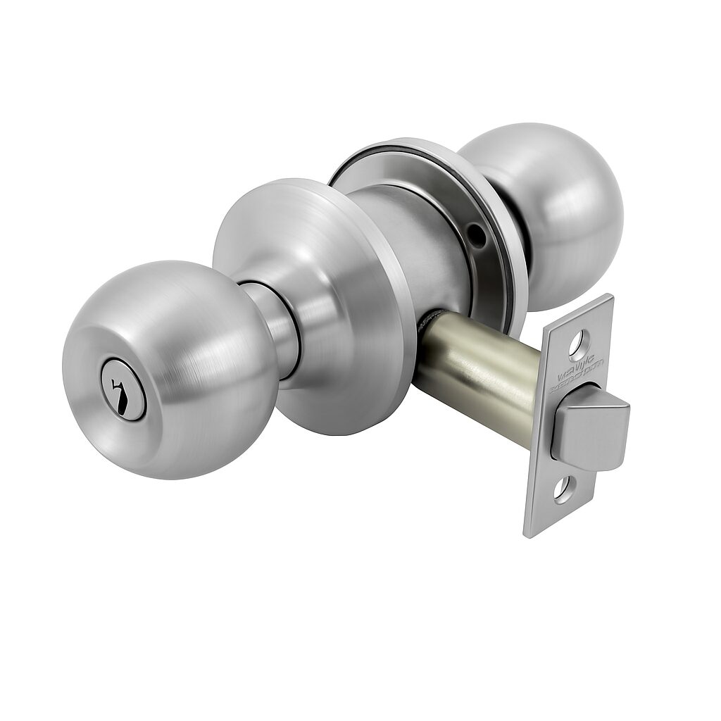 Geepas Stainless Steel Cylindrical Door Knob Lock GHW65027 UAE