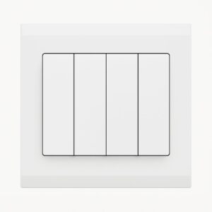 Buy ABB 4 Gang 1 Way 10Amp Switch, Inora BL104, White online in UAE