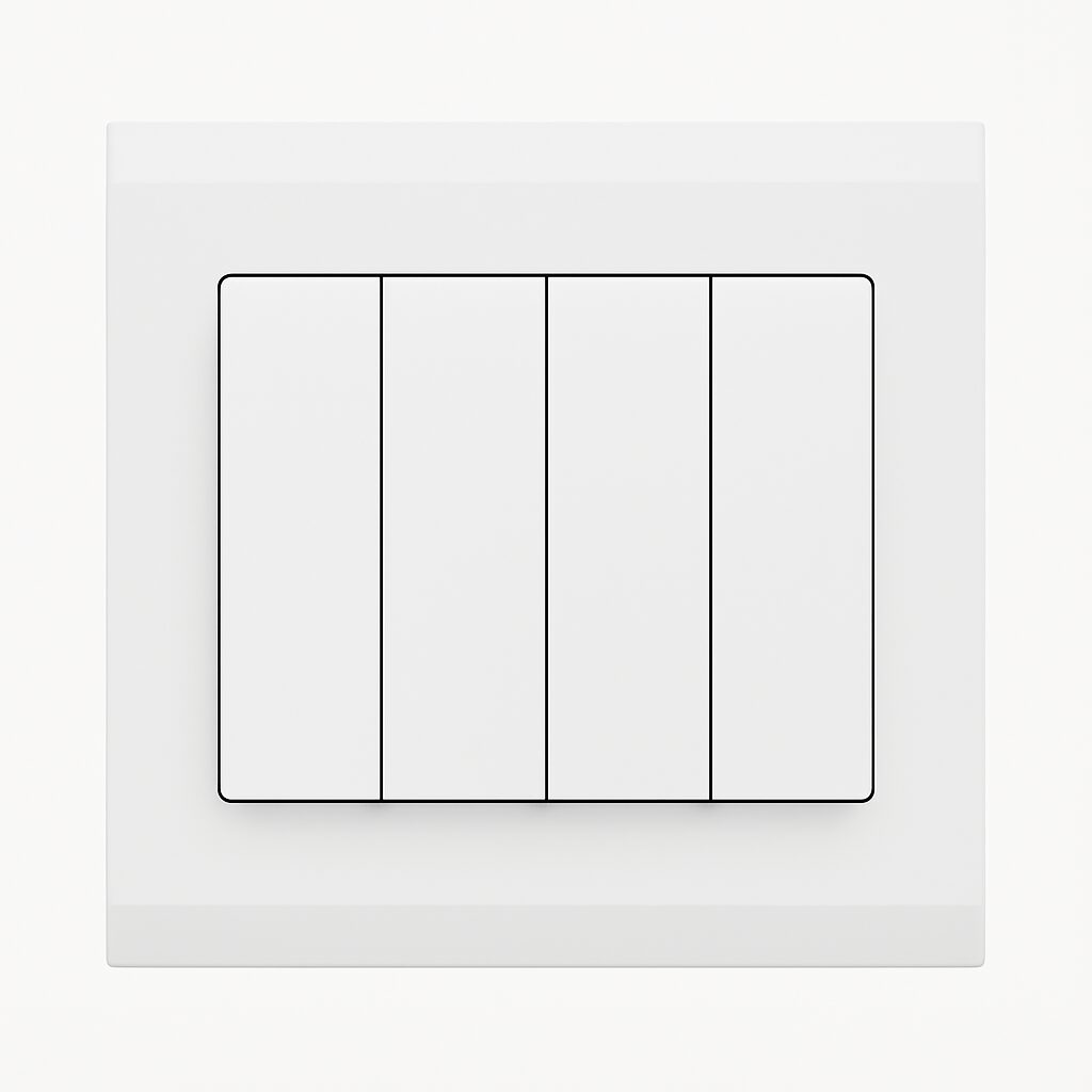 ABB 4 Gang 1 Way 10Amp Switch, Inora BL104, White UAE