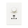 Veto Shaver Socket with Dual USB Charging Ports